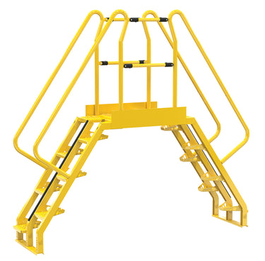 Alternating 7 Step Cross-Over Ladder w/ 56 Degree Step Angle & 32